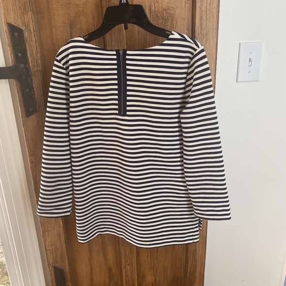 Madewell Knit blue and white striped shirt. Size Small - Picture 2 of 6